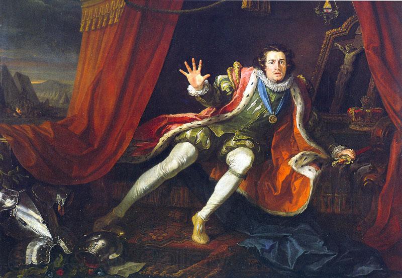 unknow artist David Garrick as Richard III in Colley Cibber's adaptation of the William Shakespeare play Norge oil painting art